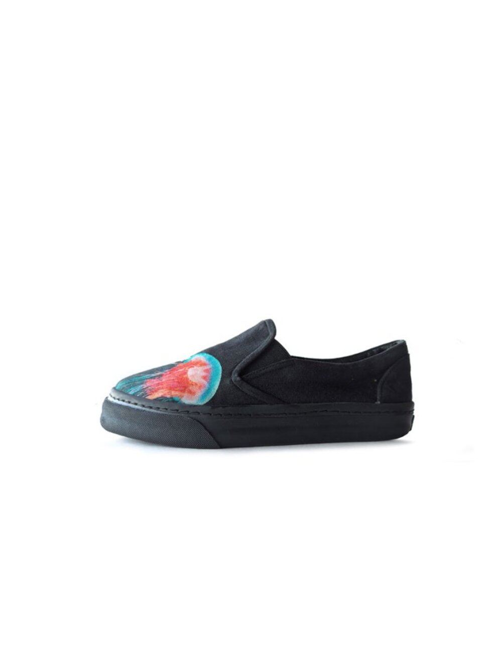 Marcelo Burlon Black Fabric Slip-On Loafers Womens Size 6
